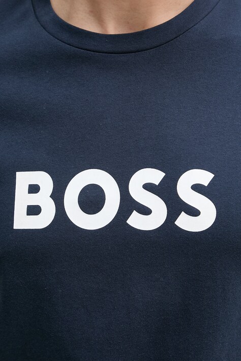 BOSS чоловічий бавовняний T-Shirt RN — SS23-TSM1JG, темно-синій — фото 5