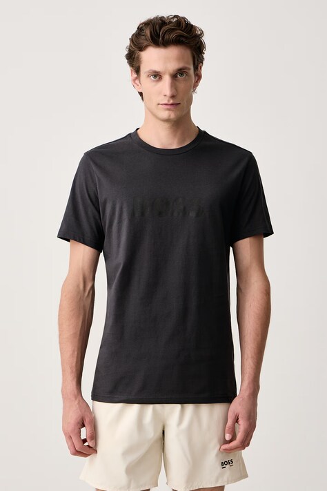 BOSS Pánský bavlněný T-Shirt RN šedý 50491706