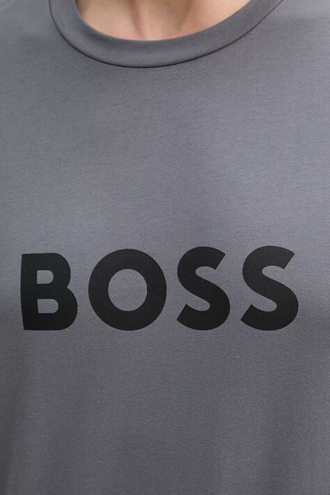BOSS чоловічий бавовняний T-Shirt RN — SS23-TSM1JG, сірий — фото 5