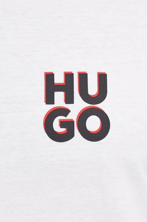 Бавовняна футболка HUGO 2-pack HUGO-Dimento — SS23-TSM1NI, білий — фото 4