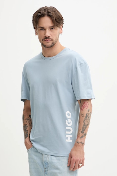 HUGO tricou de plajă cu imprimeu