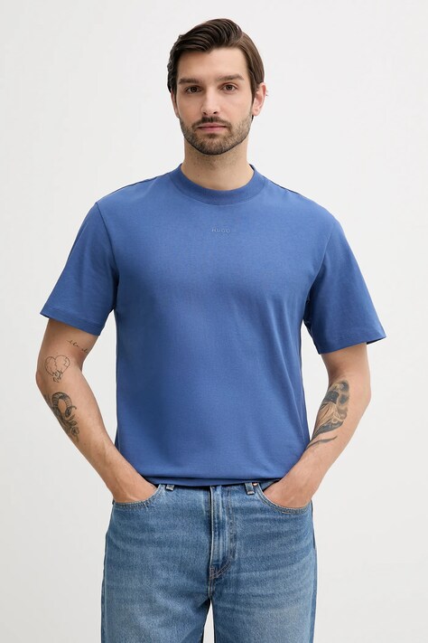 HUGO tricou din bumbac culoarea negru, uni, 50488330