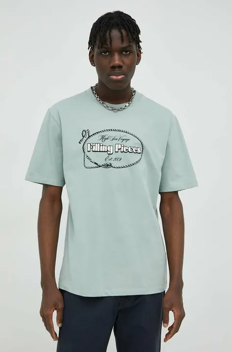 Filling Pieces cotton t-shirt green color