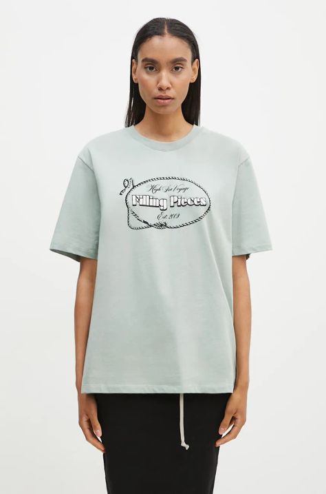 Filling Pieces cotton t-shirt green color