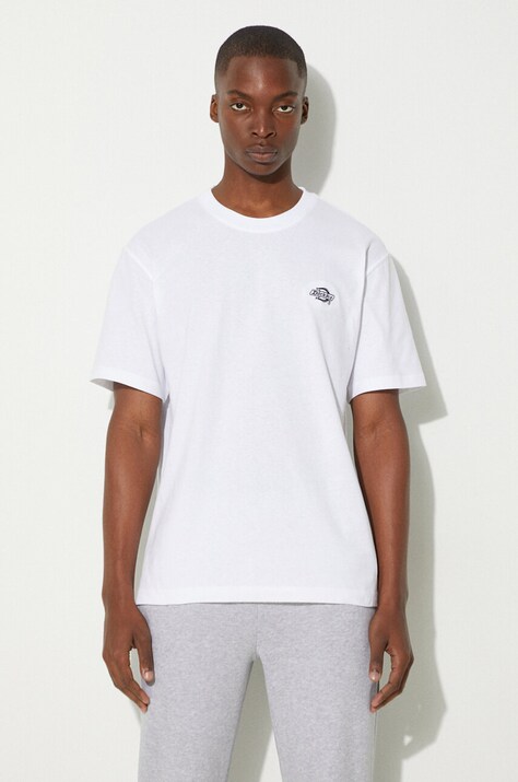 Dickies tricou din bumbac culoarea alb, cu imprimeu