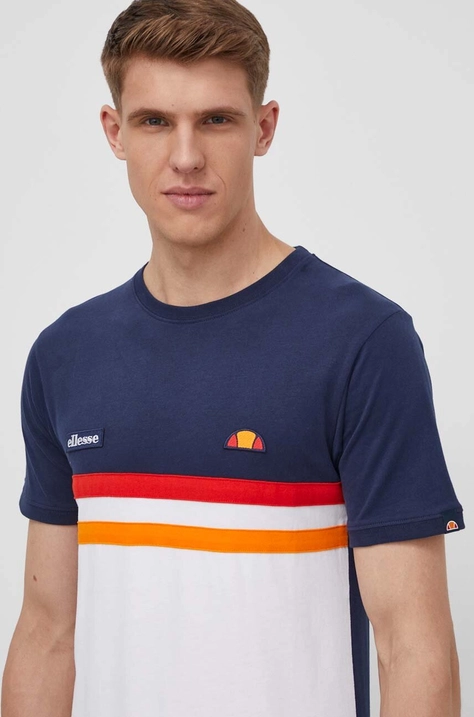 Ellesse tricou din bumbac Venire barbati, culoarea albastru marin, modelator, SHR08507