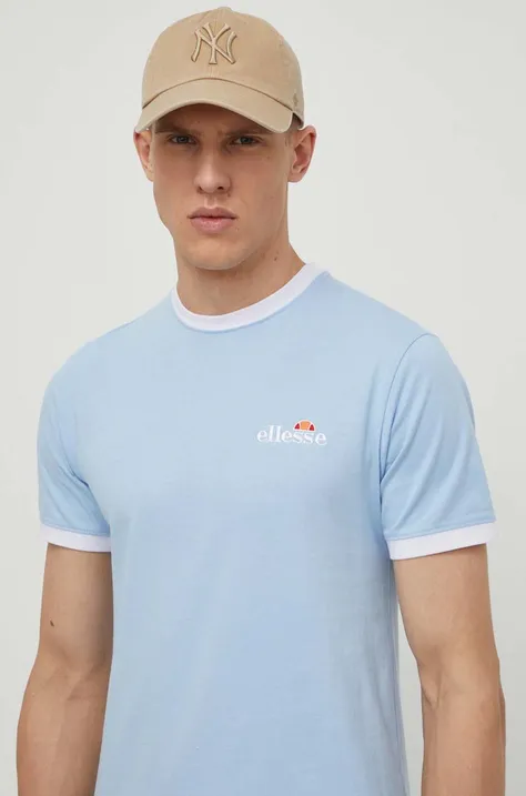 Bombažna kratka majica Ellesse Meduno T-Shirt moška, mornarsko modra barva, SHR10164
