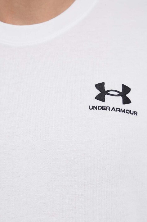Under Armour футболка для тренувань чоловіча UA LOGO EMB HEAVYWEIGHT — SS23-TSM23H, білий — фото 5
