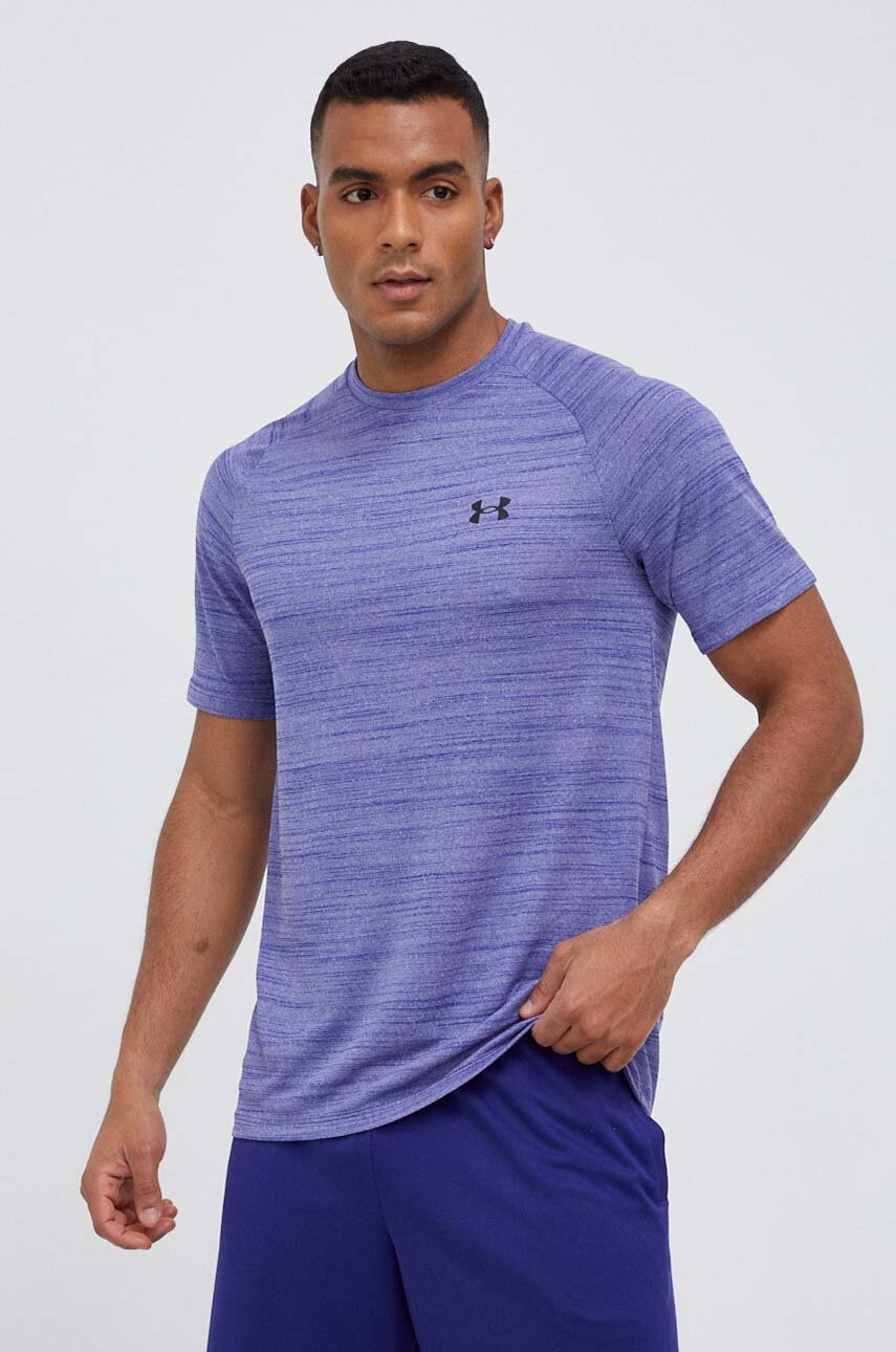 Under Armour t-shirt treningowy Tiger Tech 2.0 kolor fioletowy melanżowy