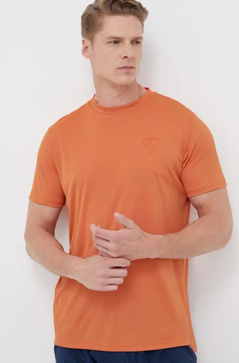 Športové tričko Rossignol oranžová farba, jednofarebné