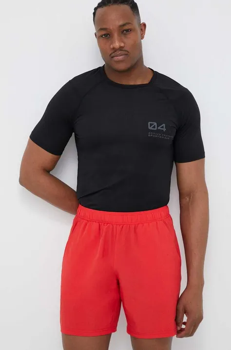 4F t-shirt treningowy kolor czarny z nadrukiem