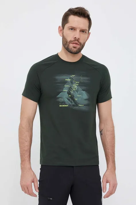 Αθλητικό μπλουζάκι Mammut Mountain Hörnligrat χρώμα: πράσινο