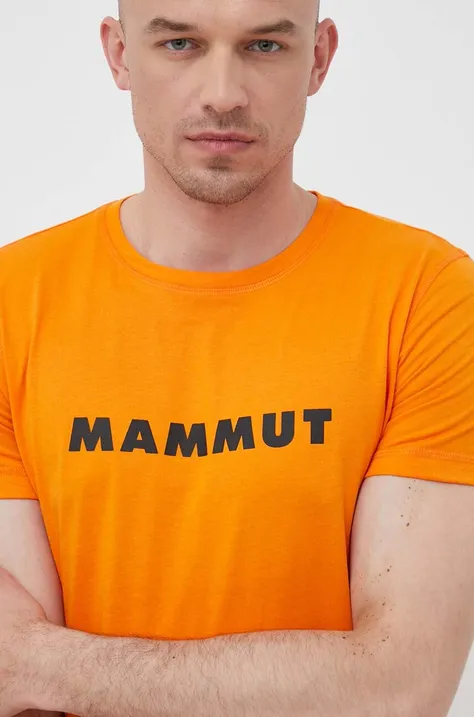Mammut tricou sport Core Logo culoarea portocaliu, cu imprimeu