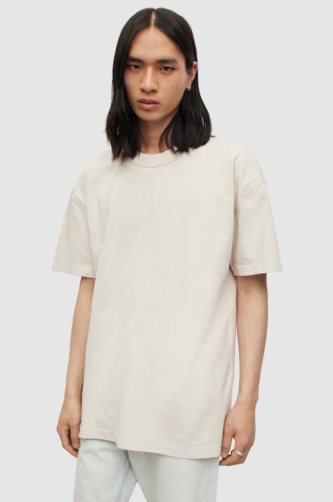 AllSaints tricou din bumbac culoarea negru, cu imprimeu