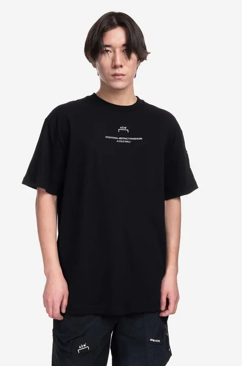 Βαμβακερό μπλουζάκι A-COLD-WALL* Brutalist SS T-Shirt χρώμα: μαύρο