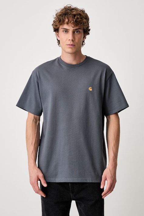 Carhartt WIP T-shirt bawełniany męski szary I026391