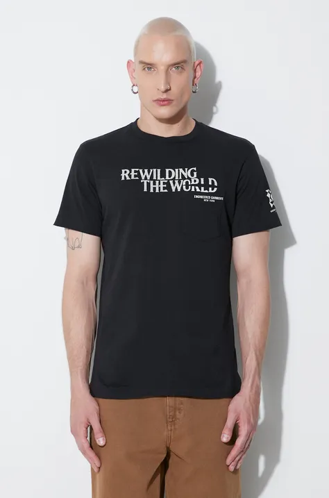 Engineered Garments t-shirt bawełniany kolor czarny 22S1H010-RP001D