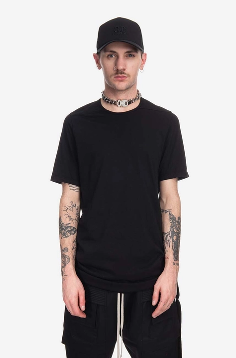 Bavlněné tričko Rick Owens černá barva, DU01C6250.RN.BLACK-Black