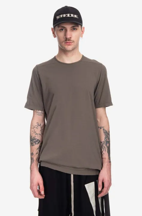 Βαμβακερό μπλουζάκι Rick Owens χρώμα: καφέ