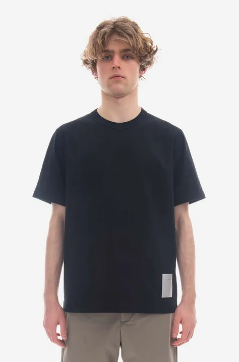 Norse Projects t-shirt bawełniany Holger Tab Series kolor granatowy gładki N01.0630.7004-7004