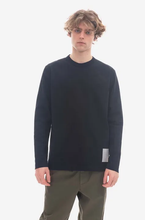 Norse Projects cotton longsleeve top navy blue color