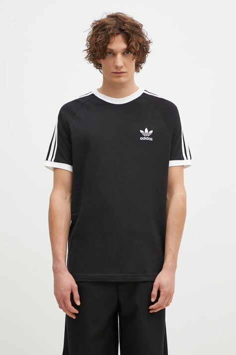 Бавовняна футболка adidas Originals колір чорний візерунок IA4845-BLACK