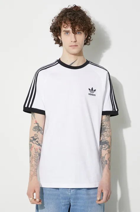 adidas Originals t-shirt bawełniany 3-Stripes kolor biały wzorzysty IA4846