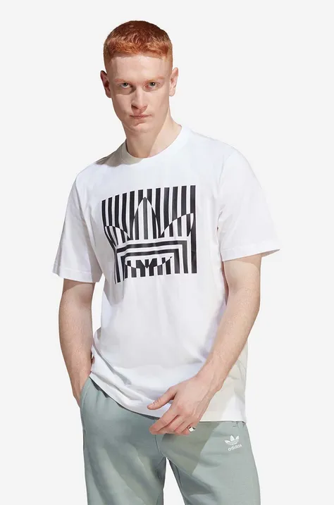 Бавовняна футболка adidas Originals Rekive Tee колір білий з принтом IB8708-white