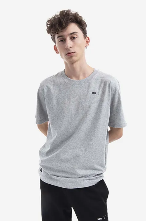 Хлопковая футболка MCQ мужской цвет серый меланж 647244RST961230-grey