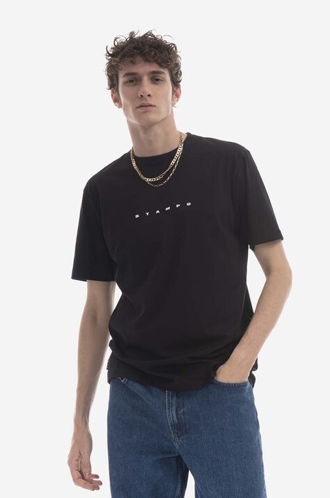STAMPD cotton t-shirt black color