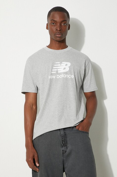 Μπλουζάκι New Balance χρώμα: γκρι