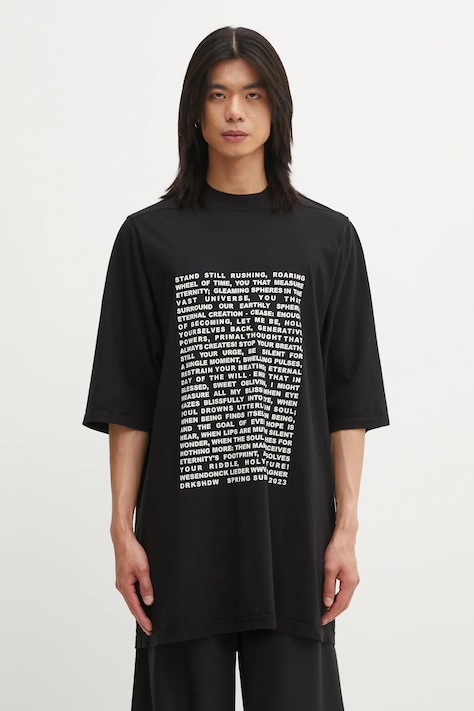 Rick Owens DRKSHDW cotton t-shirt black color with a print