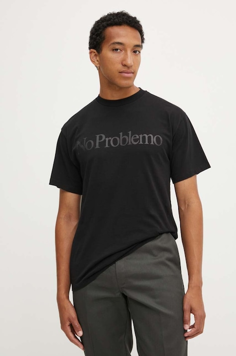 Aries cotton t-shirt black color