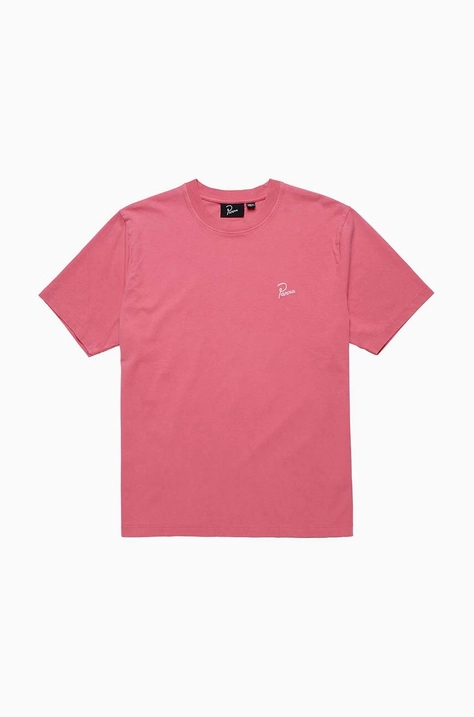 by Parra t-shirt męski kolor różowy gładki 49305-pink