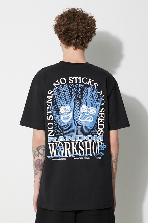 Market cotton t-shirt black color