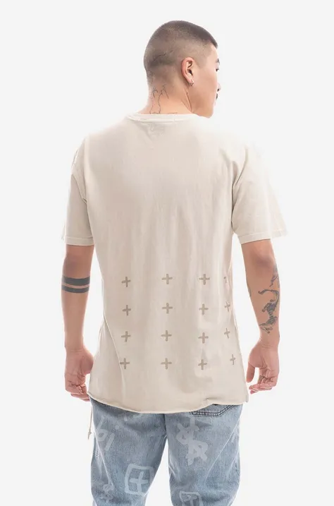 Bavlnené tričko KSUBI 5000006301-TAN, béžová farba, s potlačou