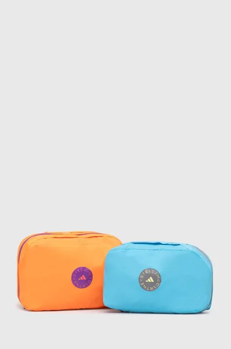Kozmetična torbica adidas by Stella McCartney 2-pack oranžna barva