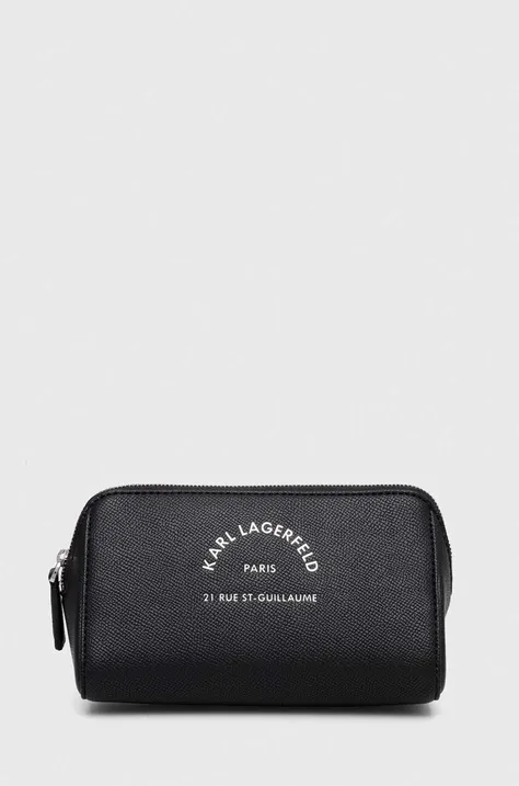 Τσάντα καλλυντικών Karl Lagerfeld χρώμα: μαύρο