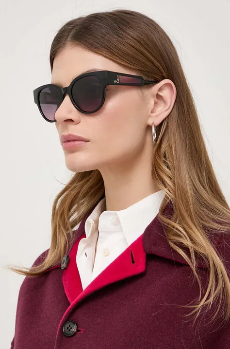 Сонцезахисні окуляри MAX&Co. жіночі колір чорний