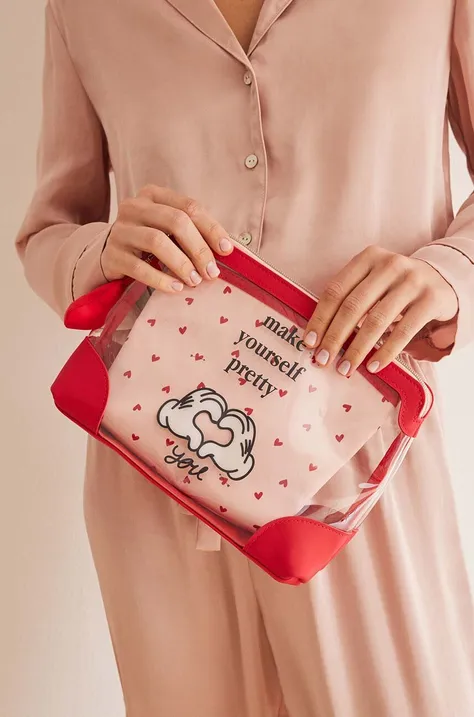 Kozmetička torbica women'secret Mickey Mouse 2-pack boja: ružičasta, 4847842