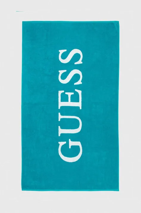Guess ręcznik bawełniany kolor niebieski E4GZ04 SG00P