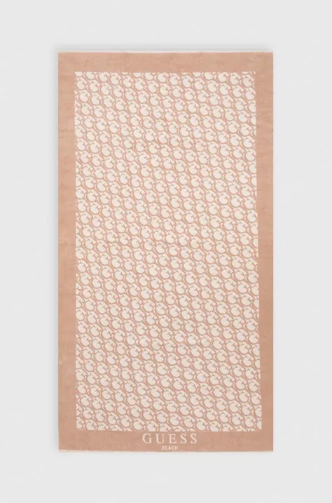 Bavlněný ručník Guess béžová barva, E4GZ12 SG00P