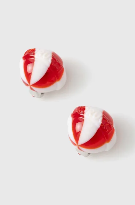 Naušnice na klipse Fiorucci Red And White Mini Lollipop Earrings U01FPAJE145PT01RD02