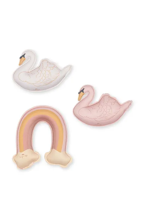 Sada plaveckých hraček pro děti Konges Sløjd 3-pack růžová barva