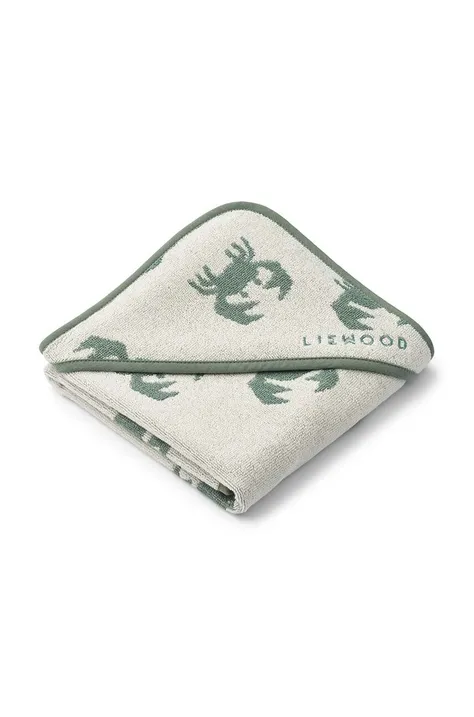 Liewood ręcznik bawełniany niemowlęcy Alba Yarn Dyed Hooded Baby Towel