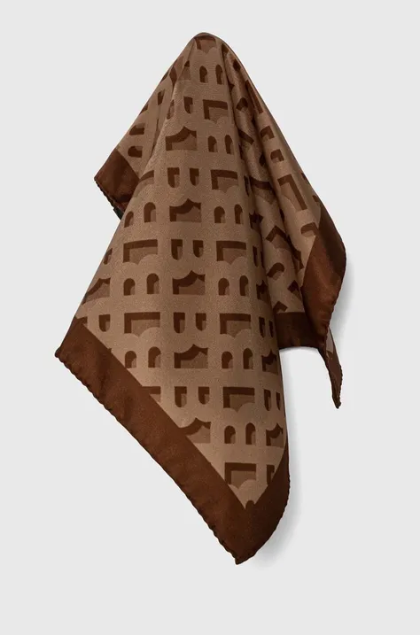 Карманный платок из шелка BOSS цвет бежевый