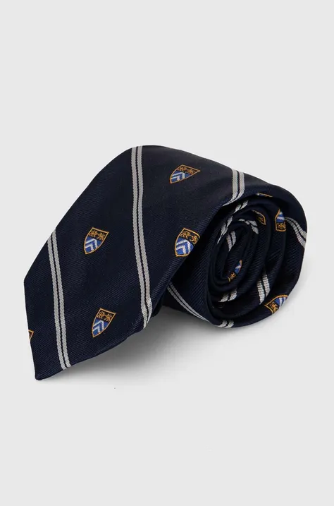 Svilena kravata Polo Ralph Lauren mornarsko modra barva, 712926092