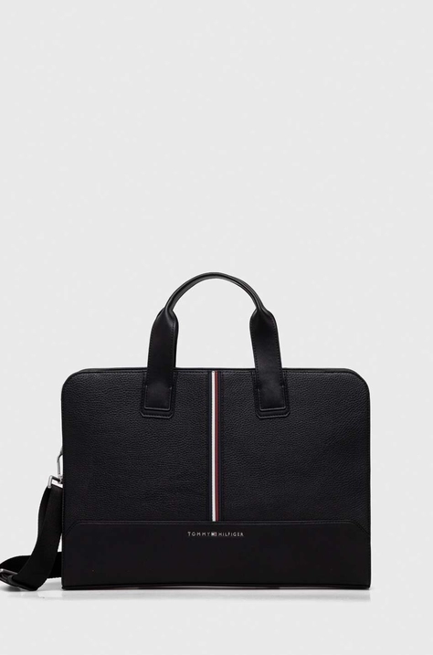 Torba za laptop Tommy Hilfiger boja: crna