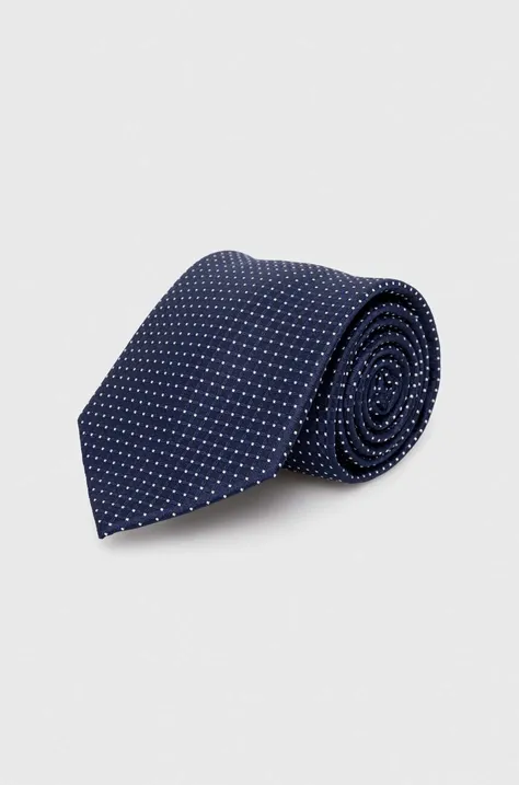 Hodvábna kravata Michael Kors tmavomodrá farba, MK0DT00074