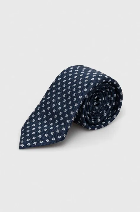 Hodvábna kravata BOSS tmavomodrá farba,50512605